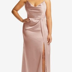COWL-NECK DRAPED WRAP MAXI DRESS - Dessy Collection
